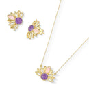 CONJUNTO FOLHEADO A OURO