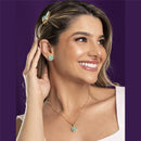 CONJUNTO FOLHEADO A OURO