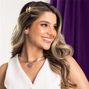 CONJUNTO FOLHEADO A OURO