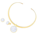 CONJUNTO FOLHEADO A OURO