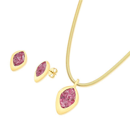 Conjunto Brilhato Pedras Naturais Brasileiras — Folheado a Ouro