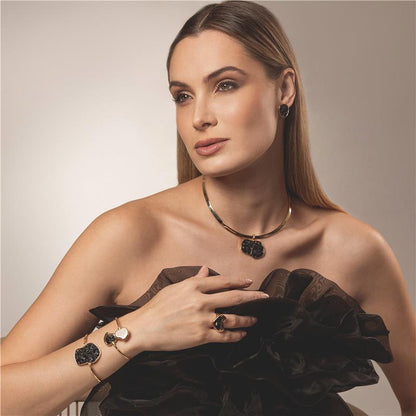 Conjunto Brilhato Pedras Naturais Brasileiras — Folheado a Ouro