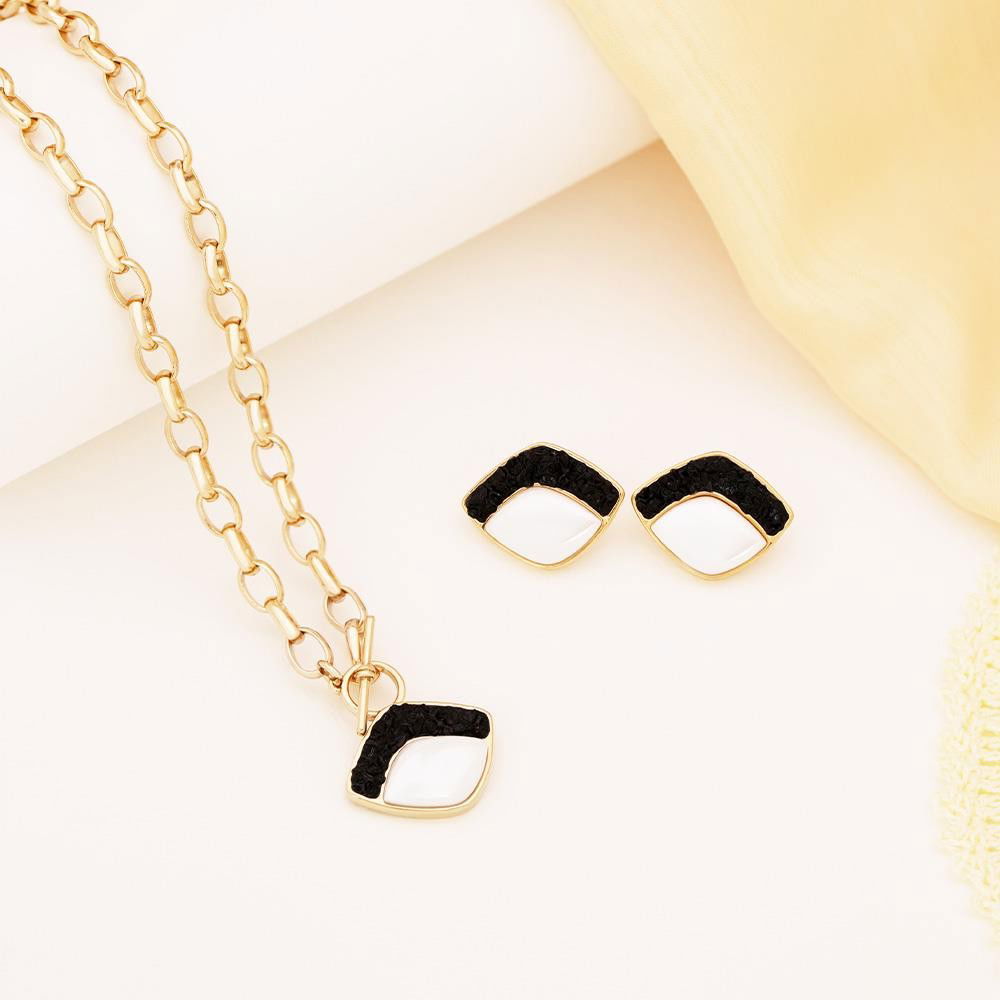 Conjunto Brilhato Pedras Naturais Brasileiras — Folheado a Ouro