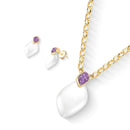 CONJUNTO FOLHEADO A OURO