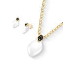 CONJUNTO FOLHEADO A OURO