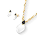 CONJUNTO FOLHEADO A OURO