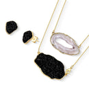 CONJUNTO FOLHEADO A OURO