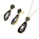 CONJUNTO FOLHEADO A OURO