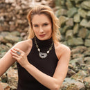 CONJUNTO FOLHEADO A OURO