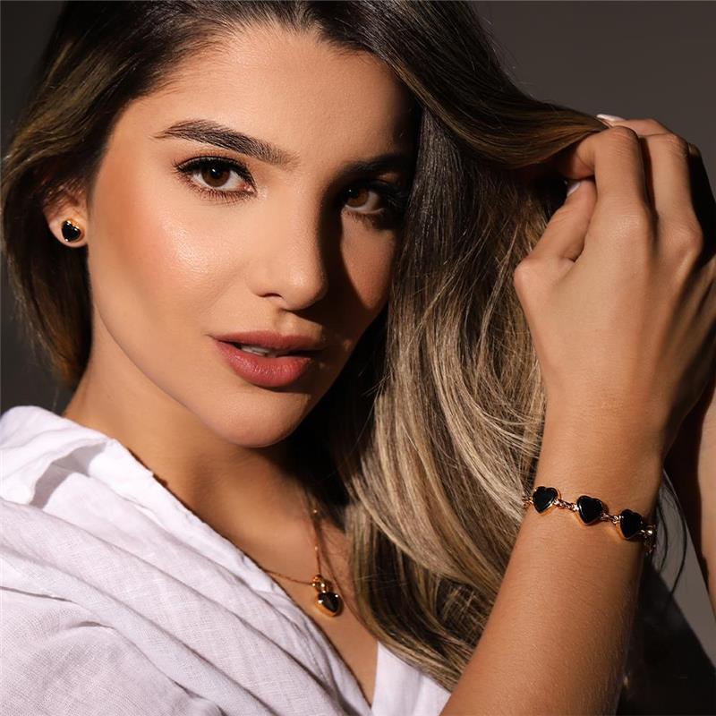 Conjunto Brilhato Pedras Naturais Brasileiras — Folheado a Ouro