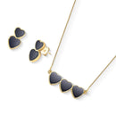 CONJUNTO FOLHEADO A OURO