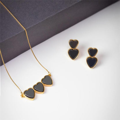 Conjunto Brilhato Pedras Naturais Brasileiras — Folheado a Ouro