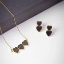 CONJUNTO FOLHEADO A OURO