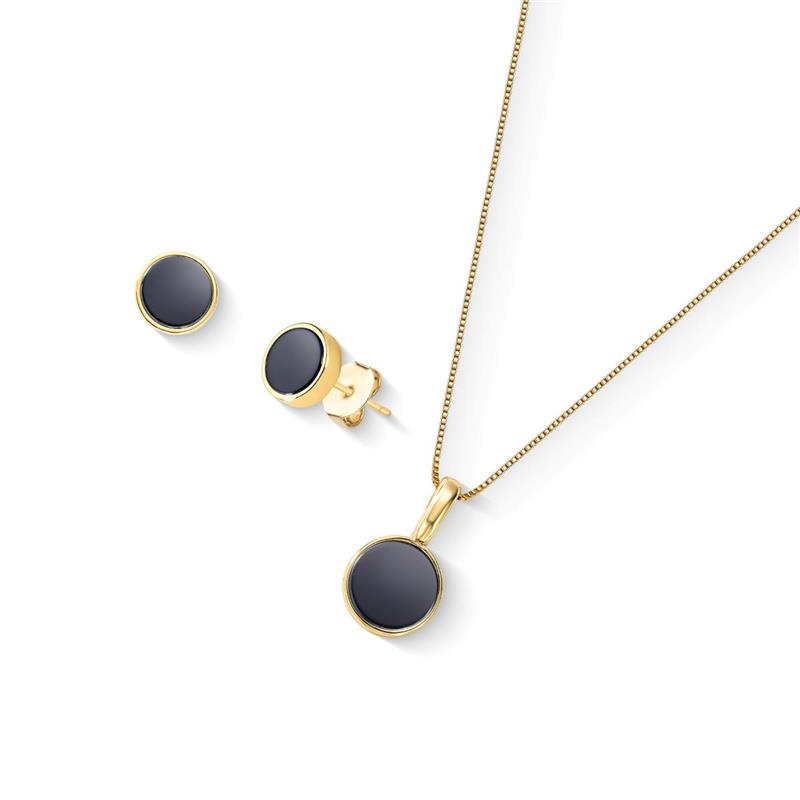 CONJUNTO FOLHEADO A OURO