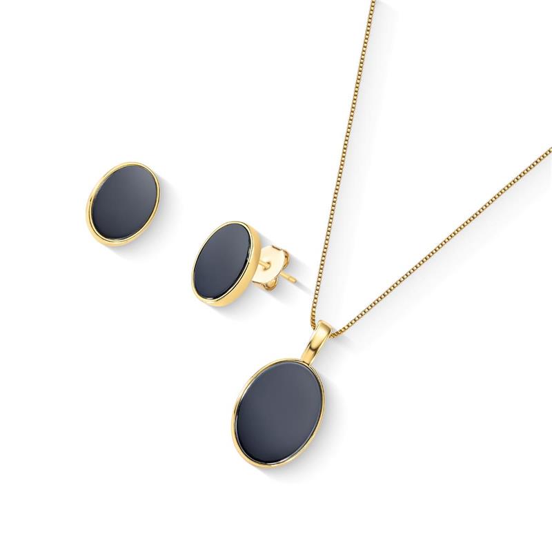 CONJUNTO FOLHEADO A OURO