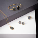 CONJUNTO FOLHEADO A OURO