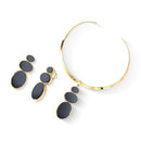 CONJUNTO FOLHEADO A OURO