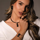 CONJUNTO FOLHEADO A OURO