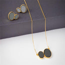 CONJUNTO FOLHEADO A OURO