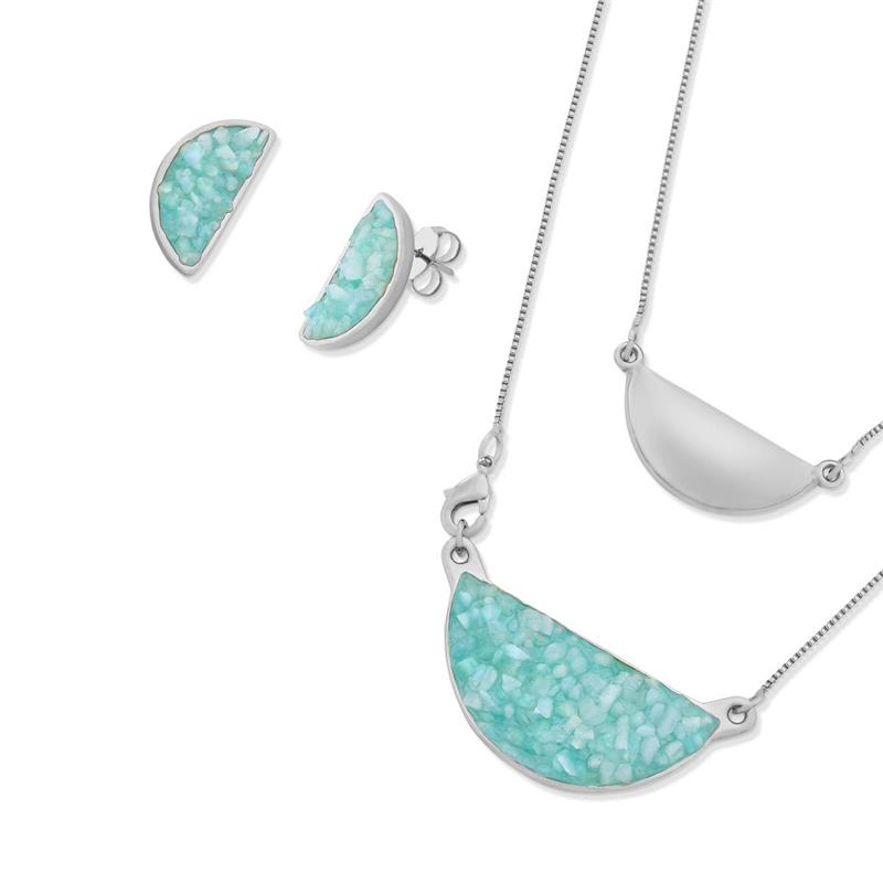 Conjunto Brilhato Pedras Naturais Brasileiras — Folheado a Ouro