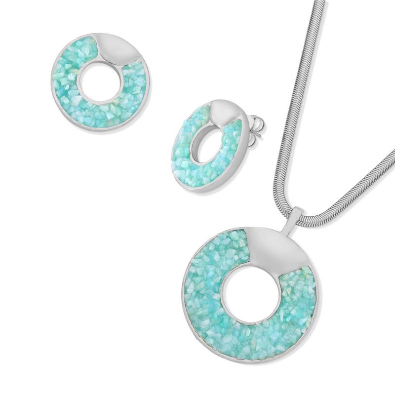 Conjunto Brilhato Pedras Naturais Brasileiras — Folheado a Ouro — AMAZONITA VERDE