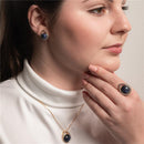 CONJUNTO FOLHEADO A OURO E RÓDIO BRANCO