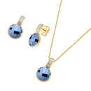 CONJUNTO FOLHEADO A OURO E RÓDIO BRANCO