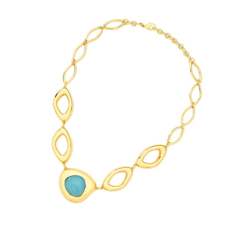 COLAR FOLHEADO A OURO