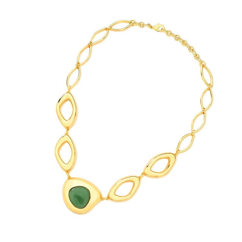 COLAR FOLHEADO A OURO