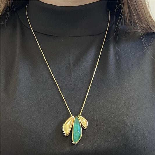 COLAR FOLHEADO A OURO