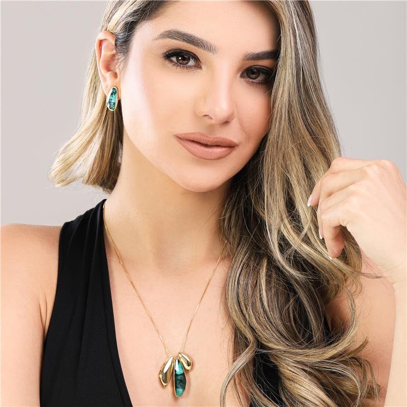 COLAR FOLHEADO A OURO