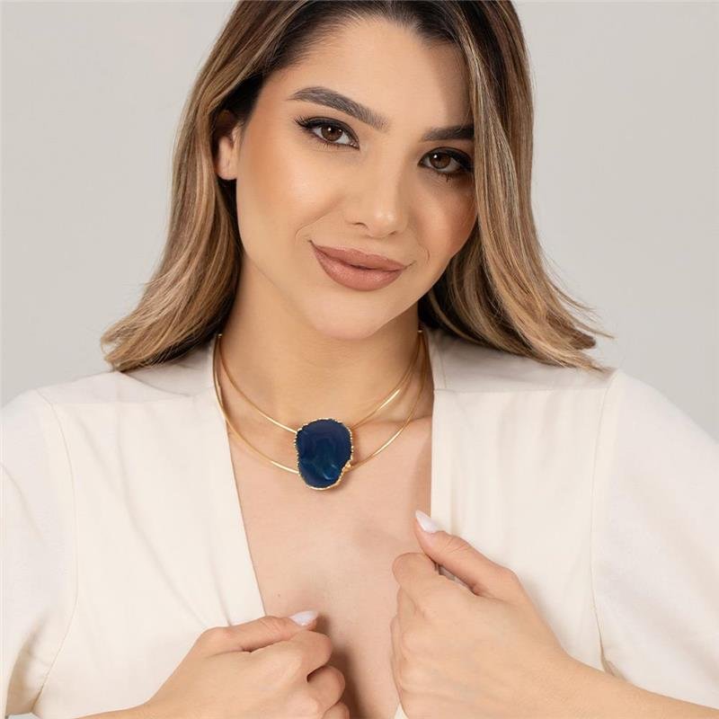 COLAR FOLHEADO A OURO