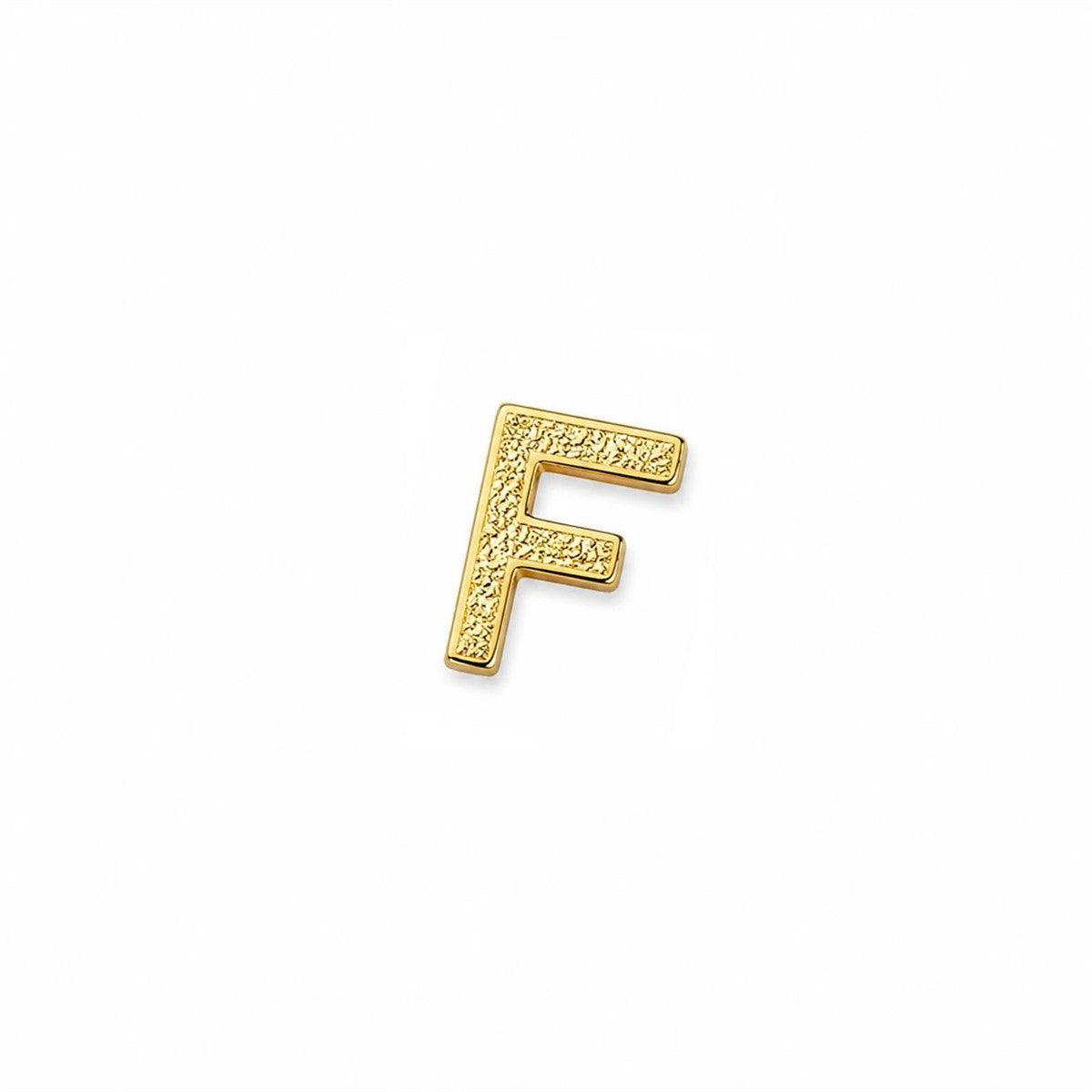 Pingente Brilhato Letra F — Folheado a Ouro - imagem 1