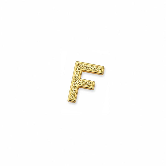 Pingente Brilhato Letra F — Folheado a Ouro - imagem 1