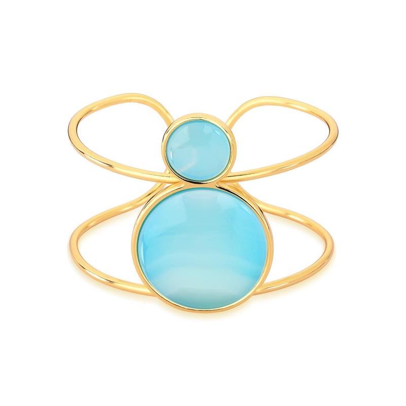 Pulseira Brilhato Pedras Naturais Brasileiras — Folheado a Ouro