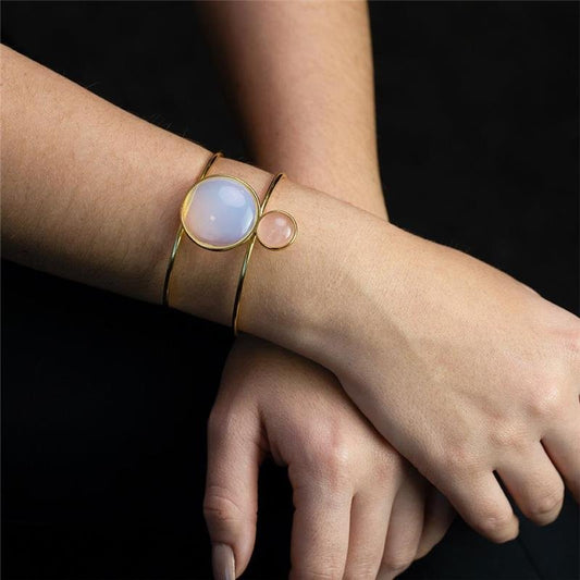 Pulseira Brilhato Pedras Naturais Brasileiras — Folheado a Ouro