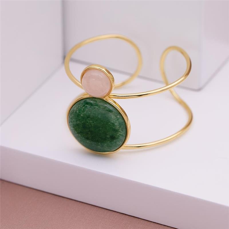 Pulseira Brilhato Pedras Naturais Brasileiras — Folheado a Ouro