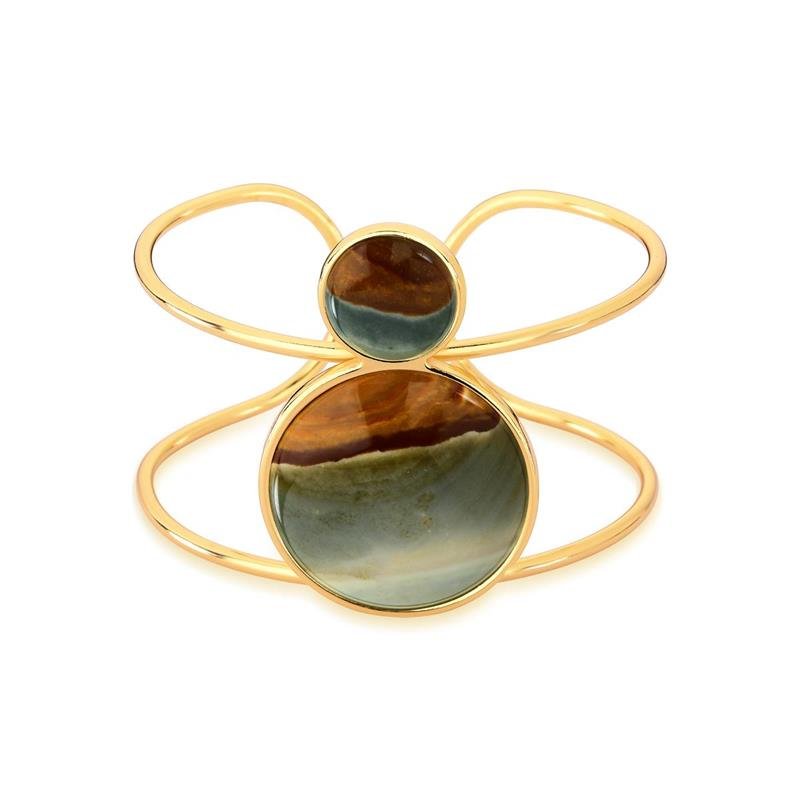 Pulseira Brilhato Pedras Naturais Brasileiras — Folheado a Ouro