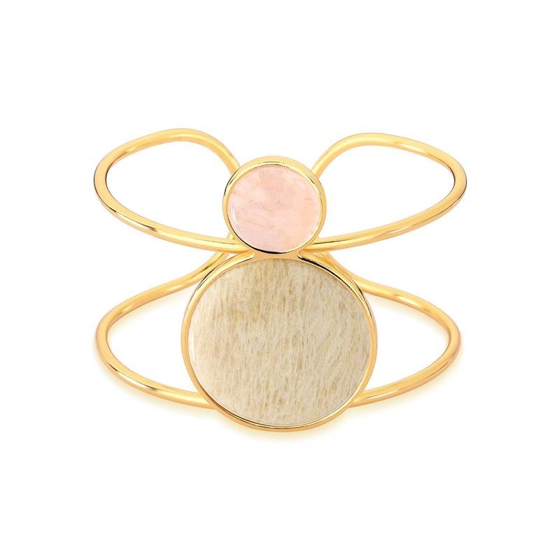 Pulseira Brilhato Pedras Naturais Brasileiras — Folheado a Ouro