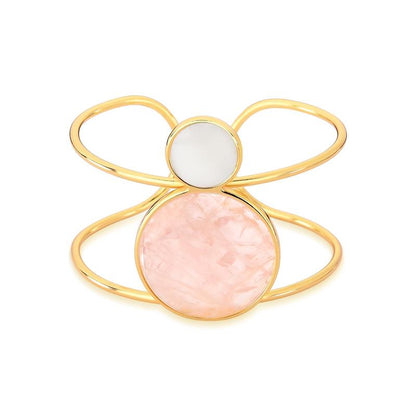 Pulseira 060210444 — Madrepérola e Quartzo Rosa