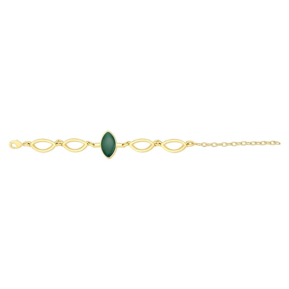 Pulseira Brilhato folheada a ouro com pedra natural - foto 1