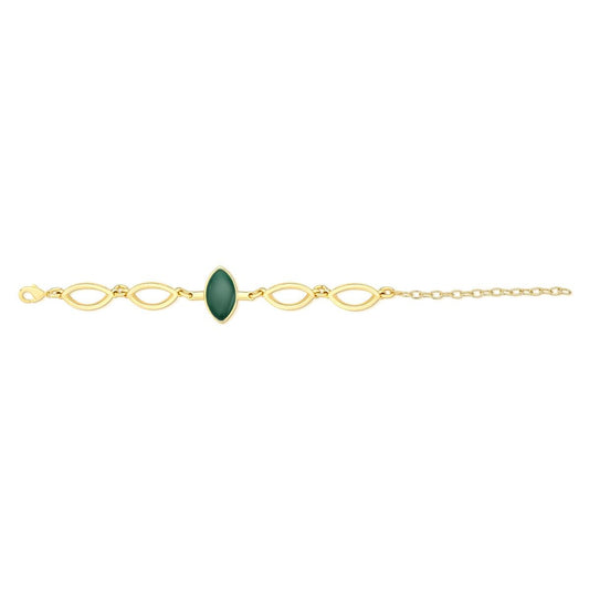 Pulseira Brilhato folheada a ouro com pedra natural - foto 1