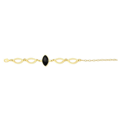 Pulseira Brilhato folheada a ouro com pedra natural - foto 4