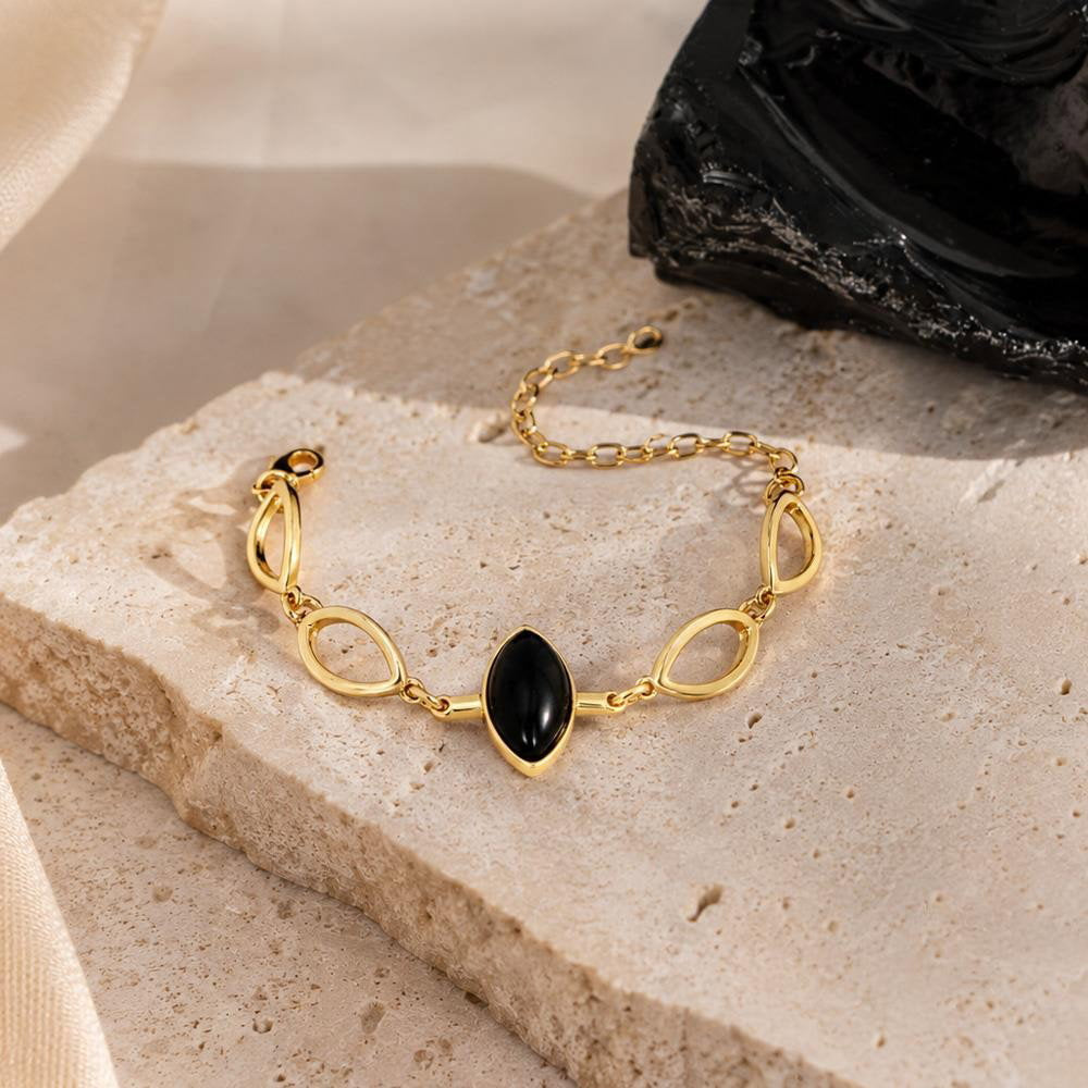 Pulseira Brilhato folheada a ouro com pedra natural - foto 13