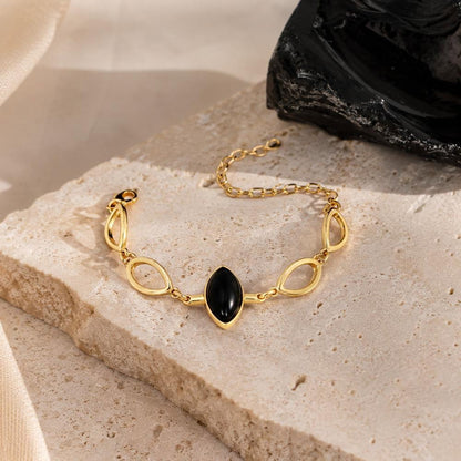 Pulseira Brilhato folheada a ouro com pedra natural - foto 13