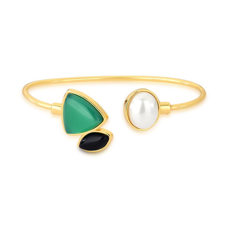 Pulseira Brilhato Pedras Naturais Brasileiras — Folheado a Ouro