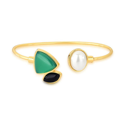 Pulseira Brilhato Pedras Naturais Brasileiras — Folheado a Ouro