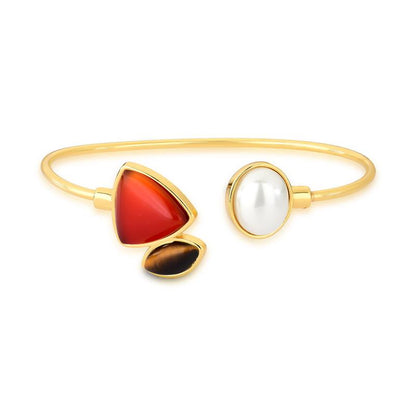 Pulseira Brilhato Pedras Naturais Brasileiras — Folheado a Ouro