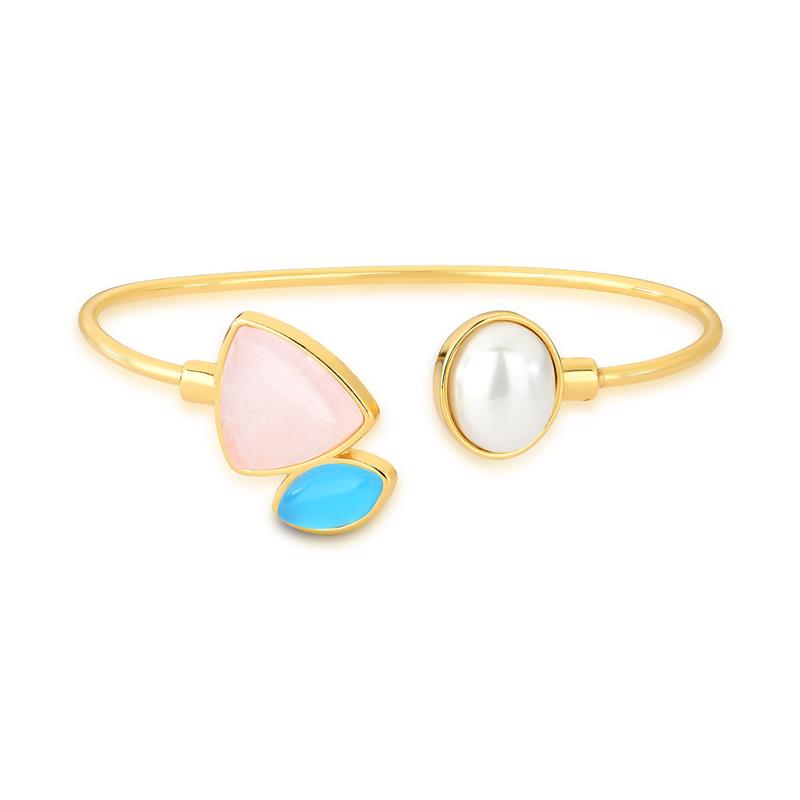 Pulseira Brilhato Pedras Naturais Brasileiras — Folheado a Ouro