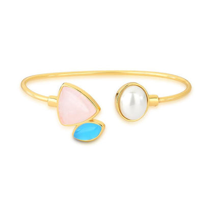 Pulseira Brilhato Pedras Naturais Brasileiras — Folheado a Ouro
